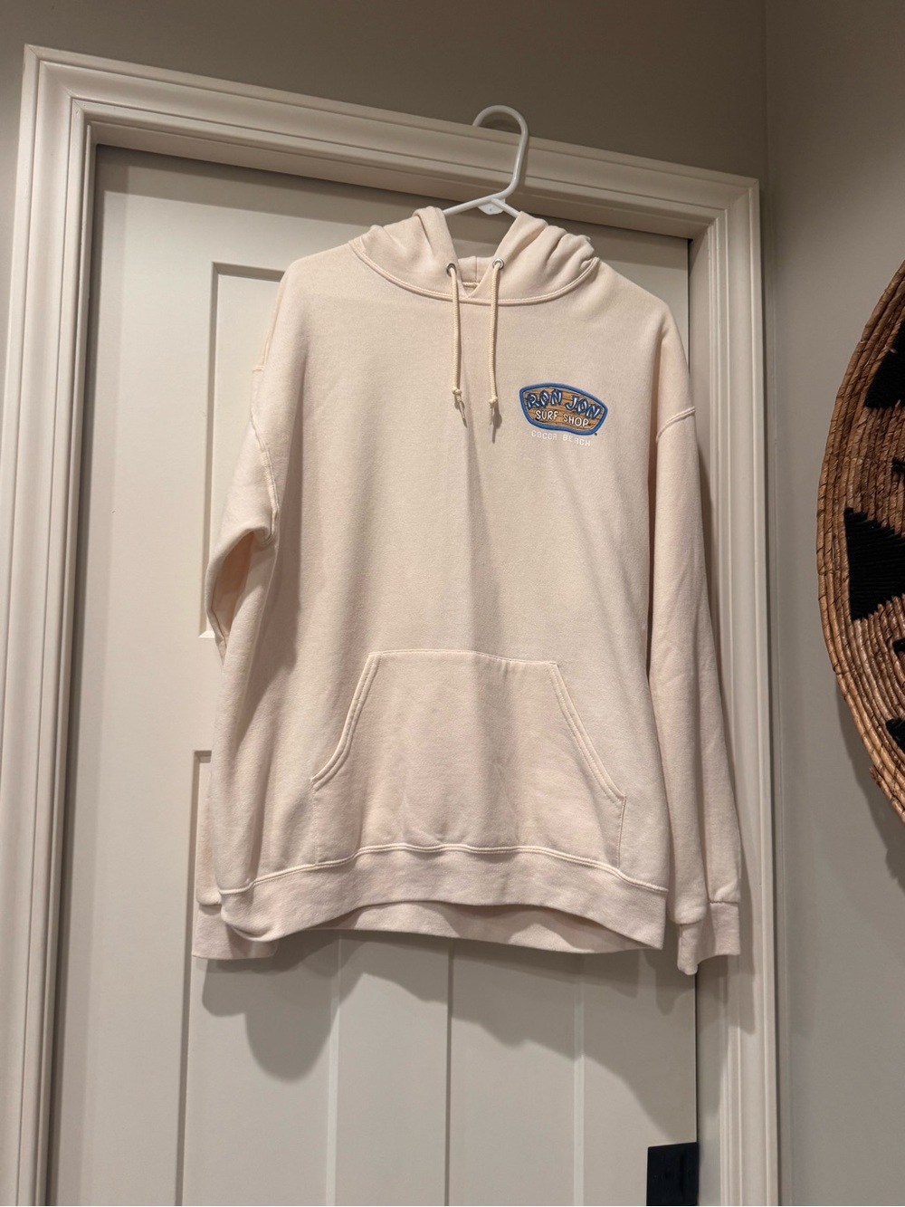 Cream Graphic Pullover Hoodie